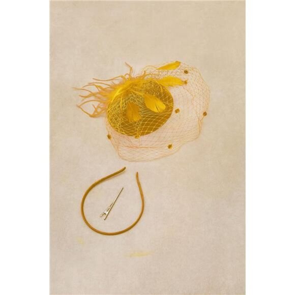 Fascinator Hat Veil Feather Fascinators Hair Clip Tea Party Pillbox - Picture 3 of 5